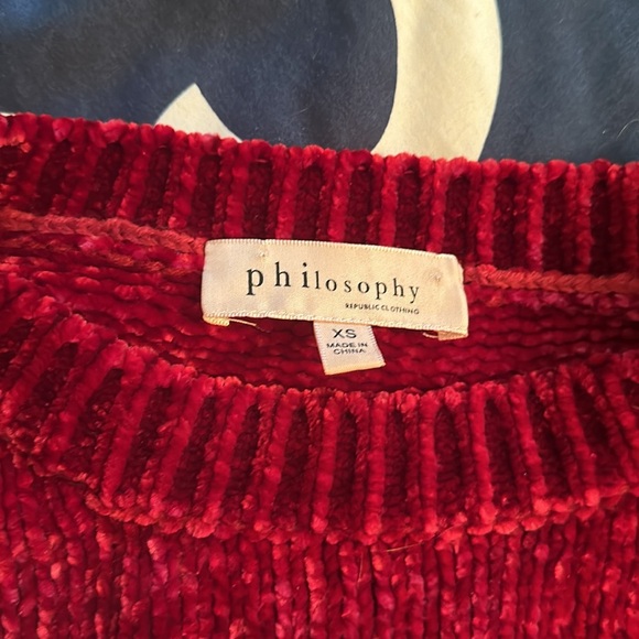 Philosophy Republic Clothing XS Red Ultra Soft Sweater - Picture 2 of 3